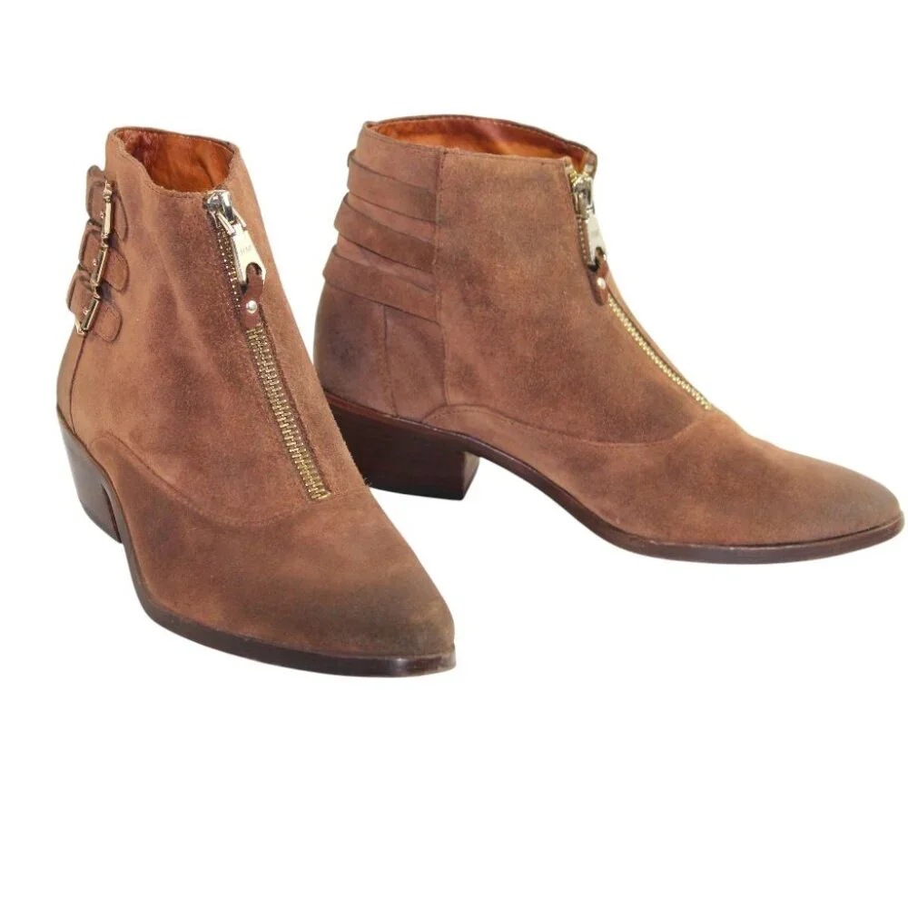 Rebecca Minkoff Alex Brown Suede Triple Buckle Size 6